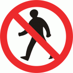 prohibition 3 no pedestrians